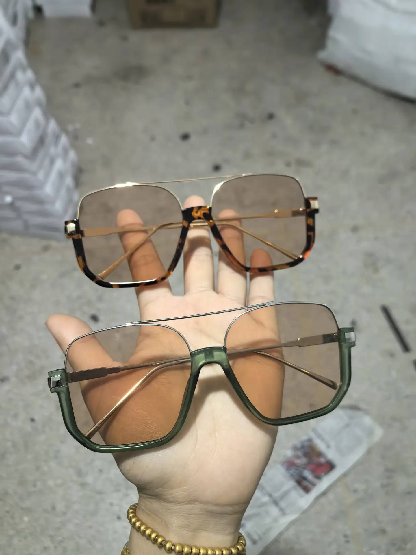 Women Anti-Blue Light Sunglasses Double Bridge Large Frame β feature 6