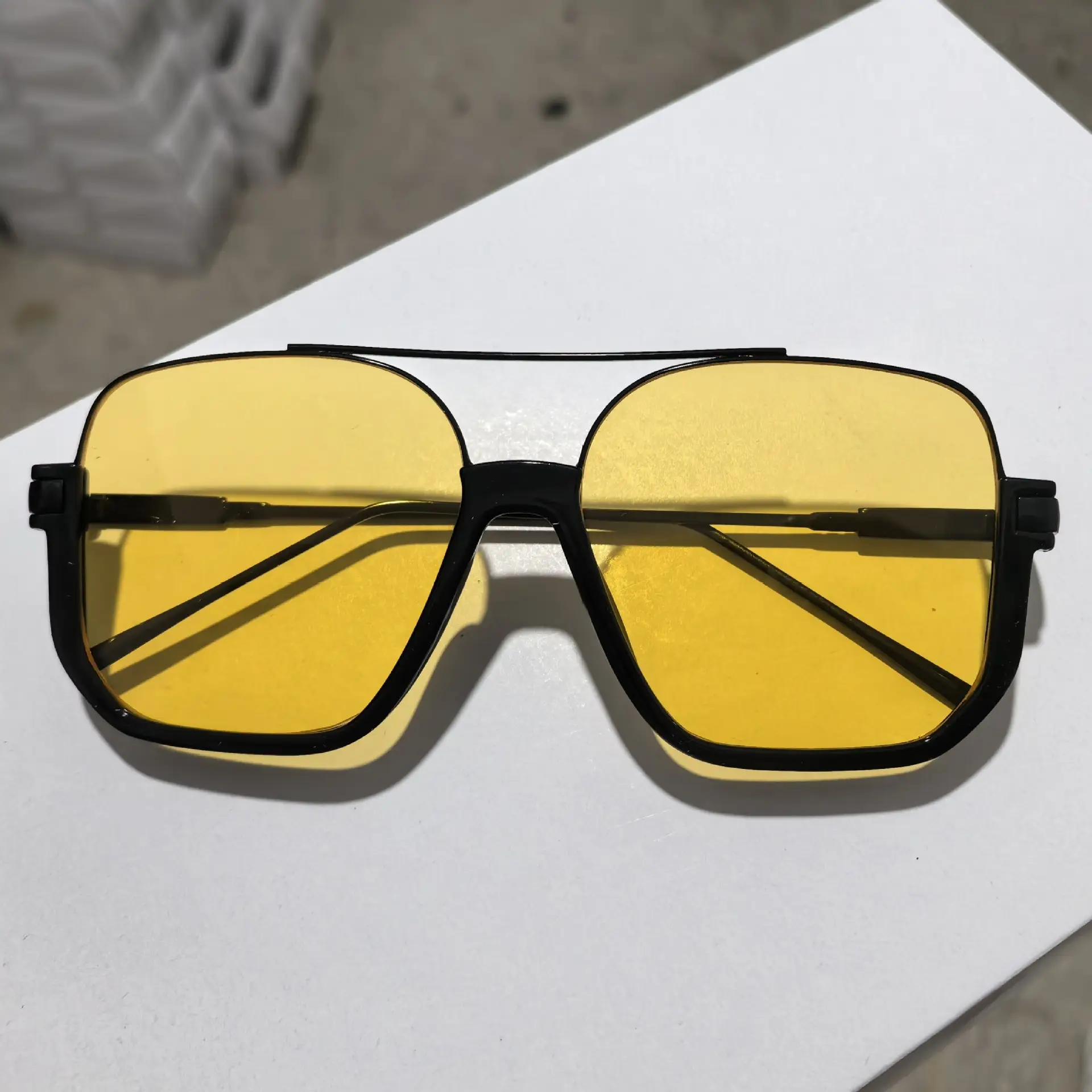 Women Anti-Blue Light Sunglasses Double Bridge Large Frame - Image 17