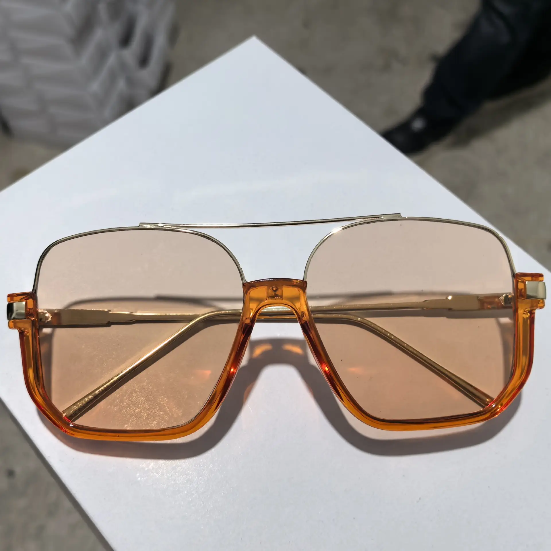 Women Anti-Blue Light Sunglasses Double Bridge Large Frame - Image 21