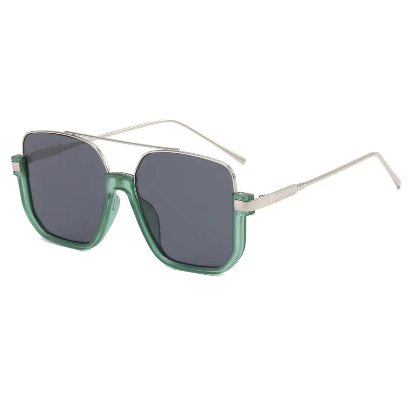 Women Anti-Blue Light Sunglasses Double Bridge Large Frame - Image 6