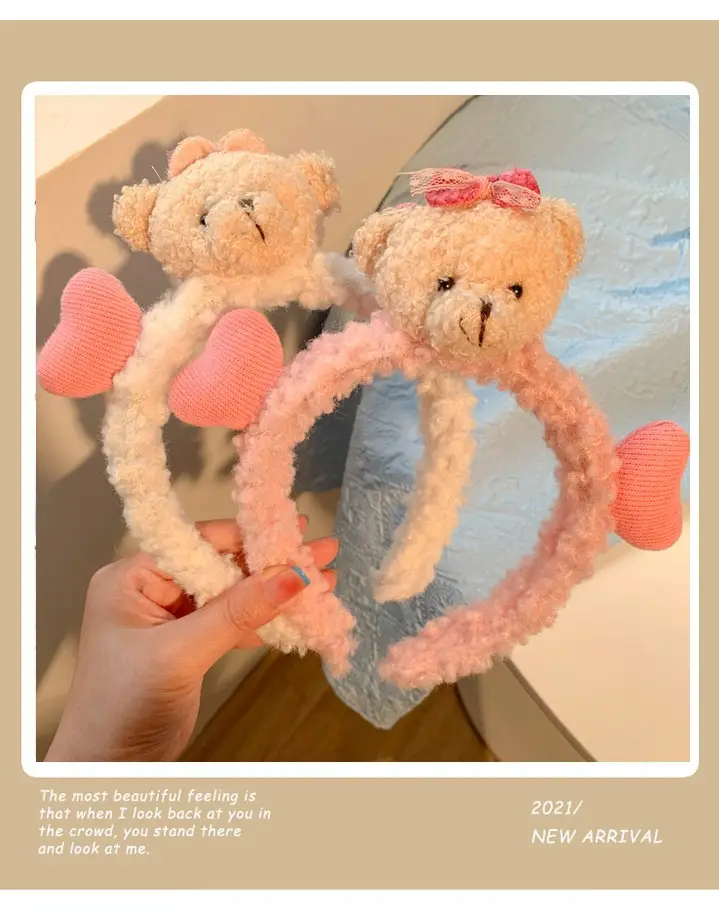 Love Bear Soft Fleece Hair Band for Girls — feature 1