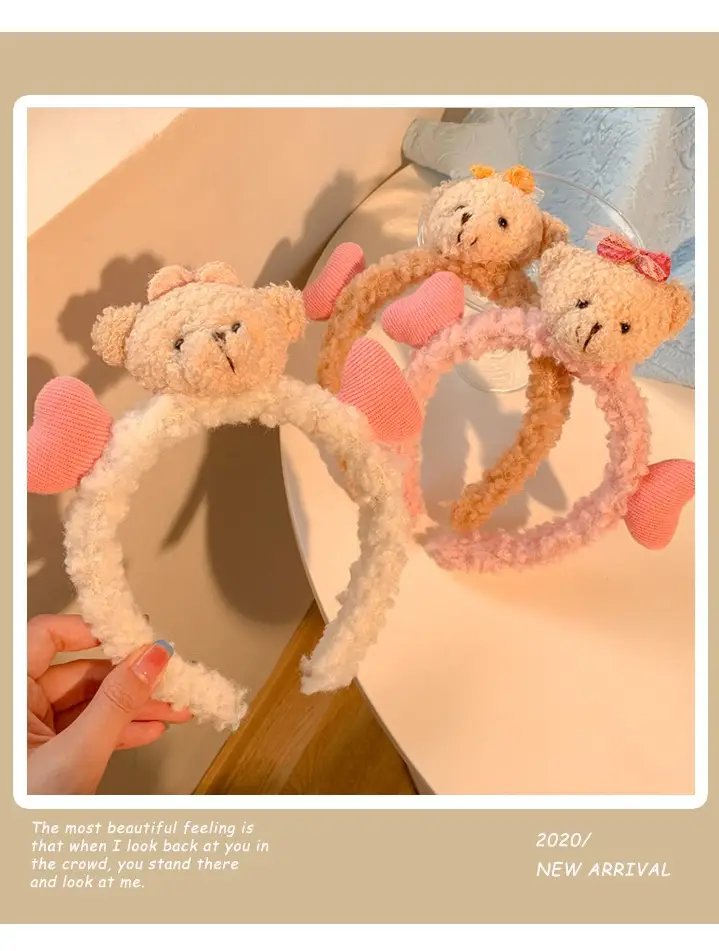 Love Bear Soft Fleece Hair Band for Girls — feature 3