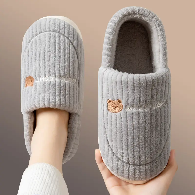 Men's Cotton Slippers for Winter 2026, New Indoor Home Use, Thick-Soled, Non-Slip, Fleece-Lined, Warm Cotton Shoes for Men - Image 5