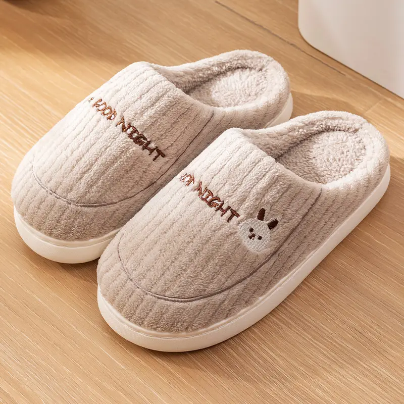 Men's Cotton Slippers for Winter 2026, New Indoor Home Use, Thick-Soled, Non-Slip, Fleece-Lined, Warm Cotton Shoes for Men