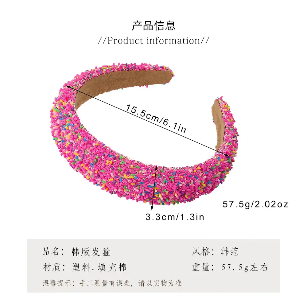 Sweet Candy-Colored Wide Bristle Hair Headband — feature 2