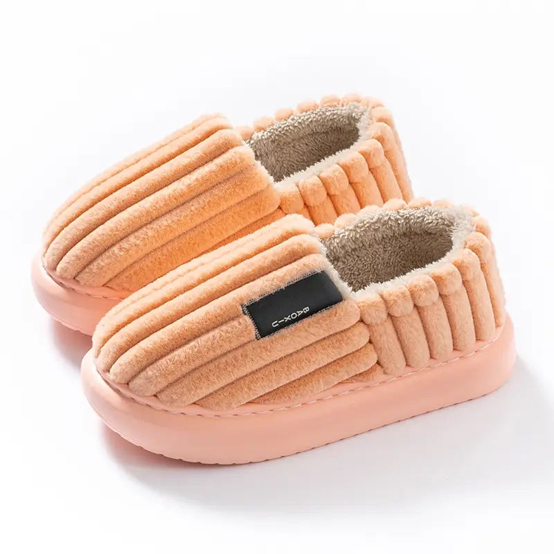 Cotton Slippers Home Women's Winter Indoor Couple's Thick-soled Anti-slip Warm-keeping Maomao Slippers Men's Cotton Shoes Home - Image 10