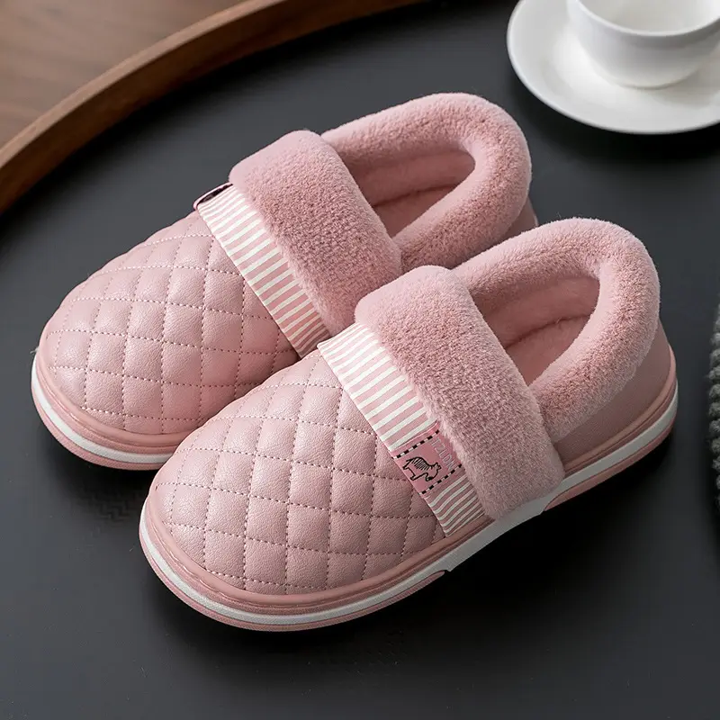 Lidani cotton shoes women's autumn and winter warm waterproof non-slip outdoor indoor home home couple cotton slippers men's wholesale - Image 2