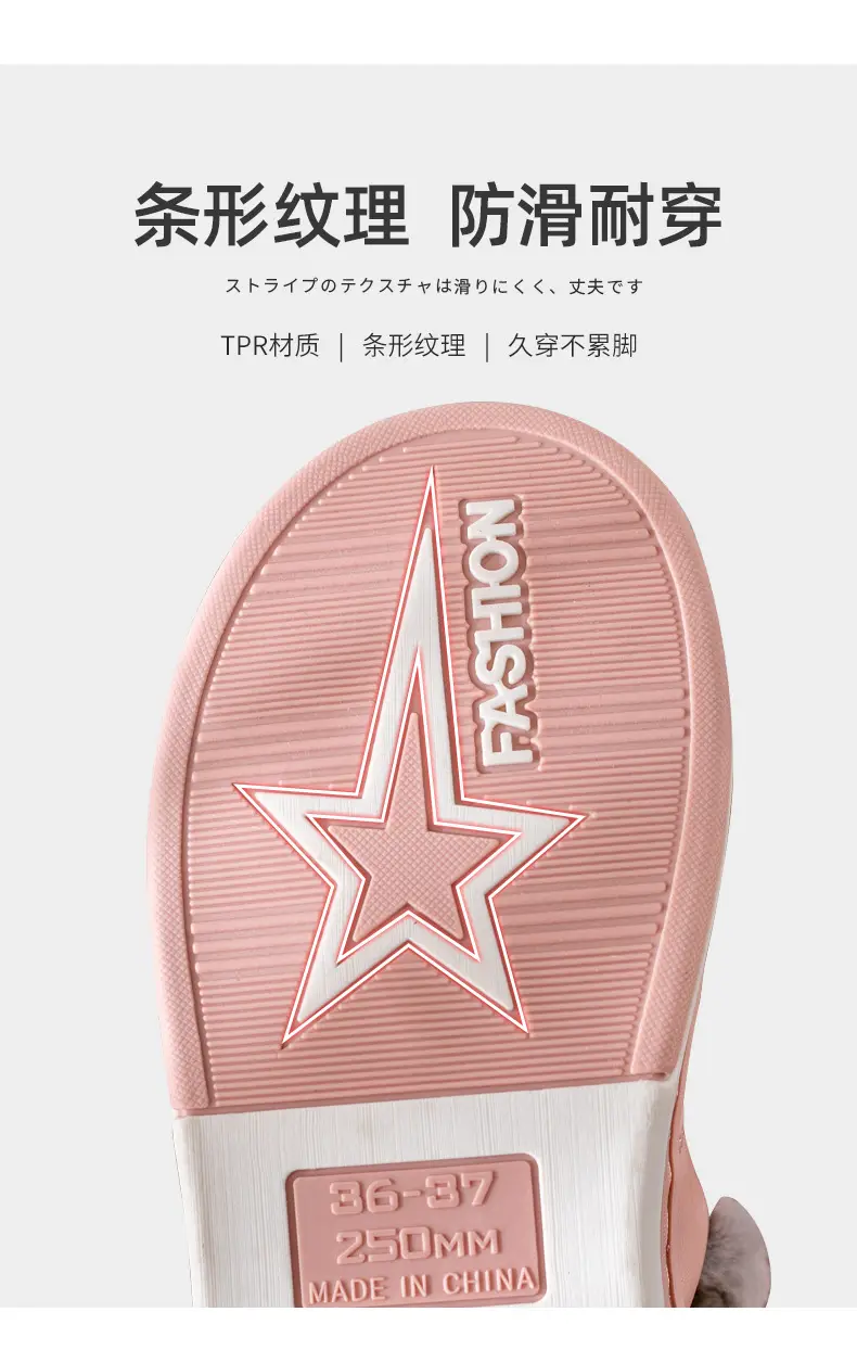 Waterproof Cotton Slippers Women's Winter Home Thickened Warm Non-slip Men's Winter Leather Cotton Shoes for the Elderly — feature 8