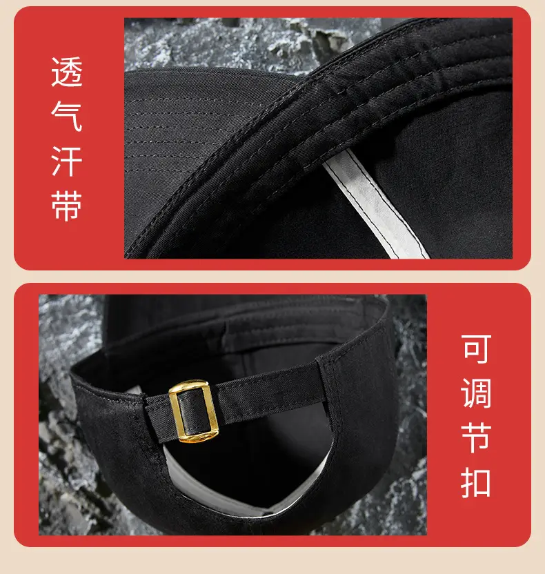 Women's Black Letter Cap with White Embroidery — feature 23