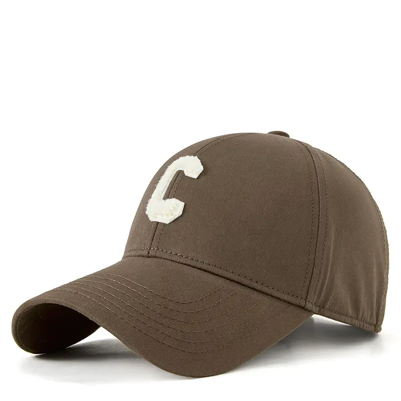 Women's Black Letter Cap with White Embroidery