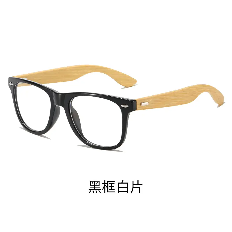 Bamboo Leg Sunglasses Blue Laser Black Frame - Image 12