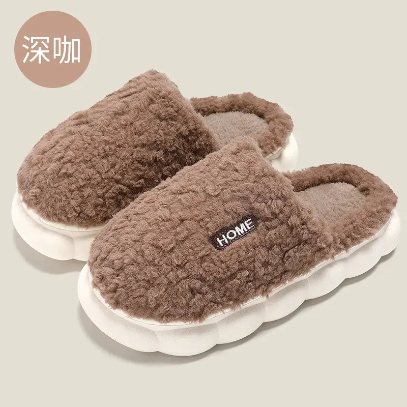 Cotton shoes thick-soled non-slip couple slippers cotton slippers indoor warm home home men's winter cotton slippers women Wholesale - Image 3
