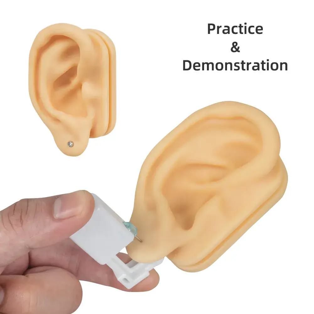 5D Silicone Ear Pickup Headset Black