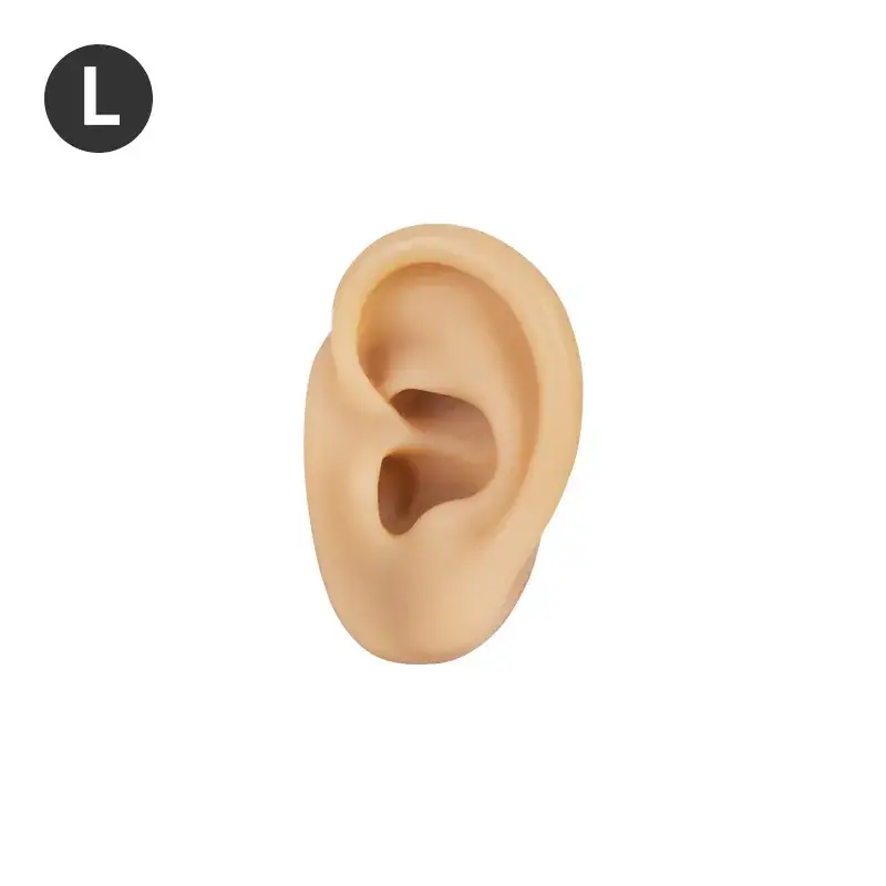 L left ear-light skin tone small ear