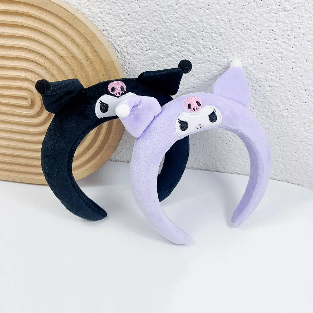 Red Plush Cartoon Headband for Girls Women Winter Use
