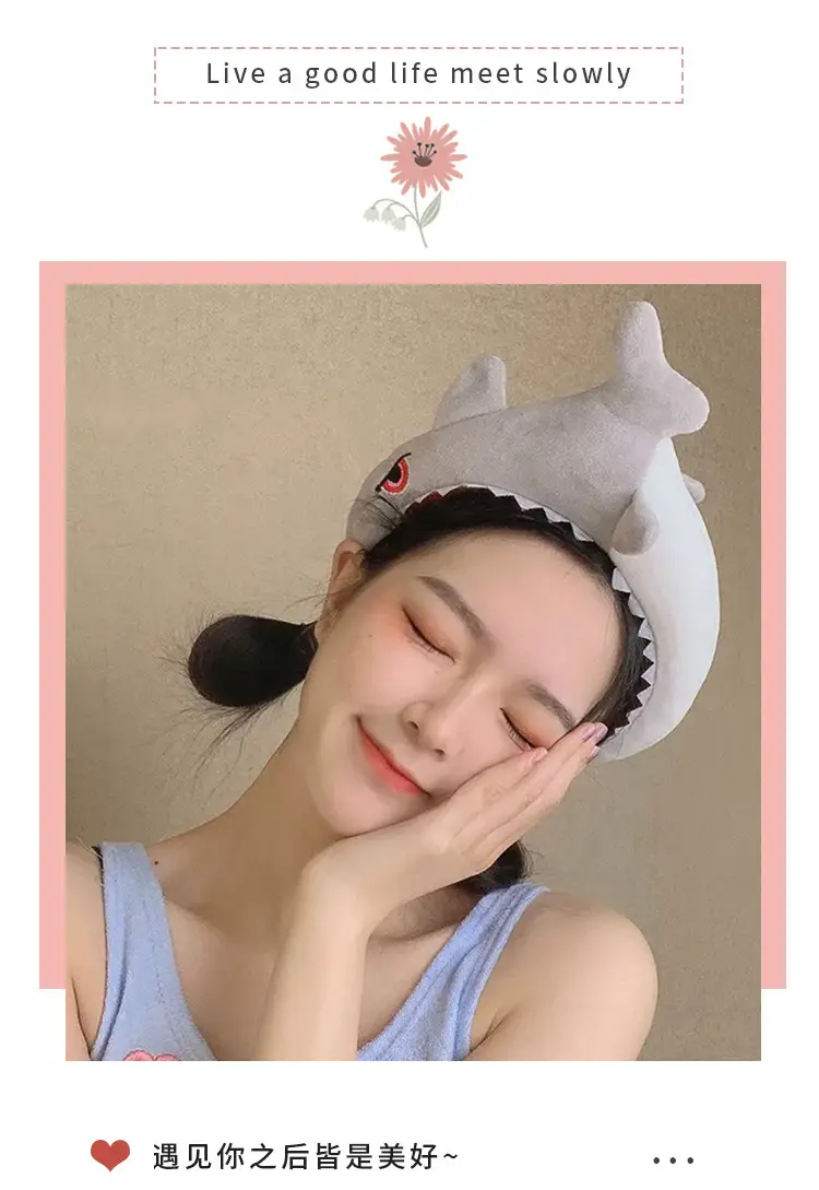 Red Plush Cartoon Headband for Girls Women Winter Use — feature 1