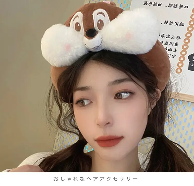 Red Plush Cartoon Headband for Girls Women Winter Use — feature 10