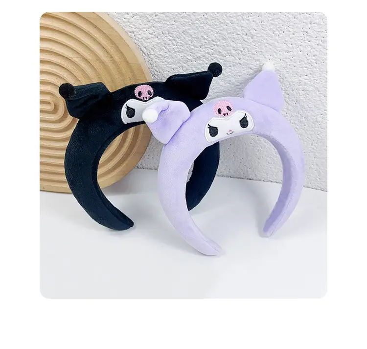 Red Plush Cartoon Headband for Girls Women Winter Use — feature 3