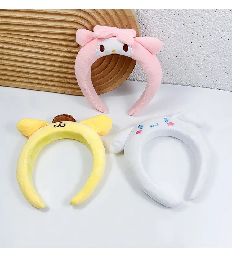 Red Plush Cartoon Headband for Girls Women Winter Use — feature 5