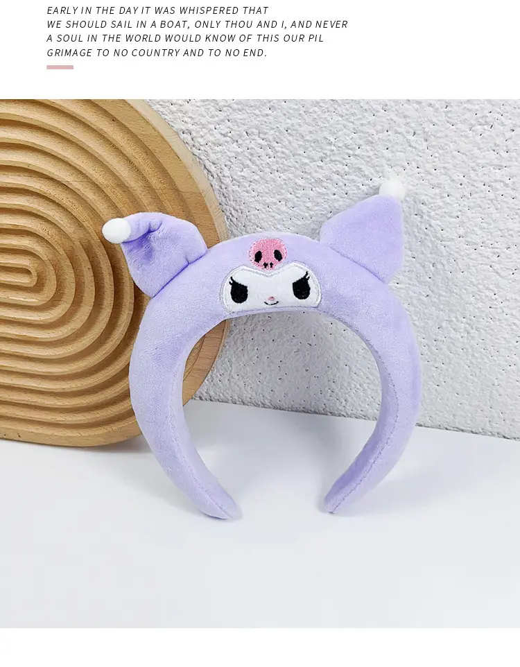 Red Plush Cartoon Headband for Girls Women Winter Use — feature 6