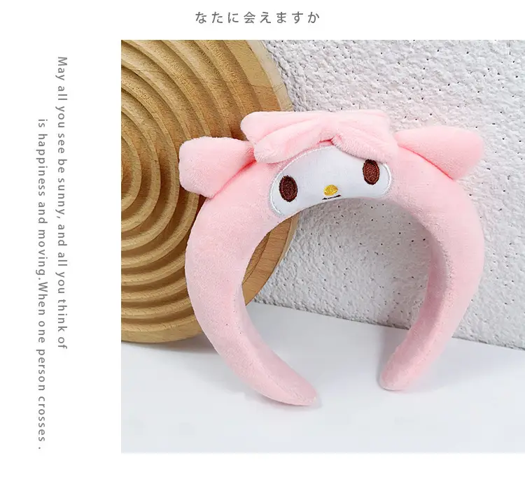 Red Plush Cartoon Headband for Girls Women Winter Use — feature 9