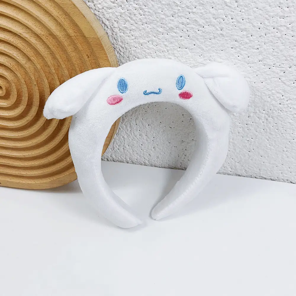 Red Plush Cartoon Headband for Girls Women Winter Use