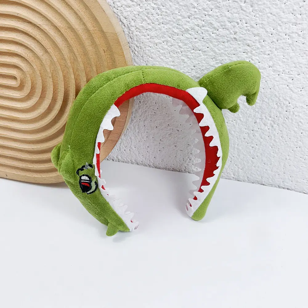 Red Plush Cartoon Headband for Girls Women Winter Use