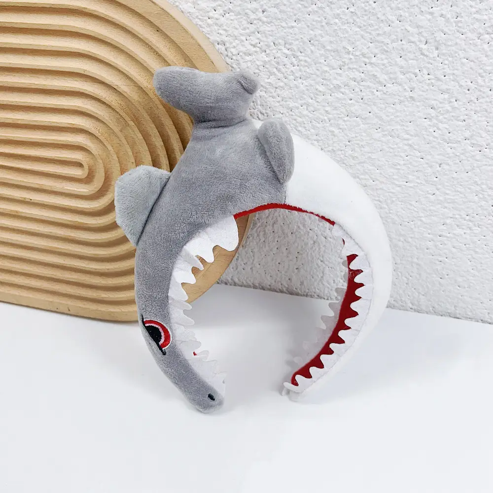 Red Plush Cartoon Headband for Girls Women Winter Use