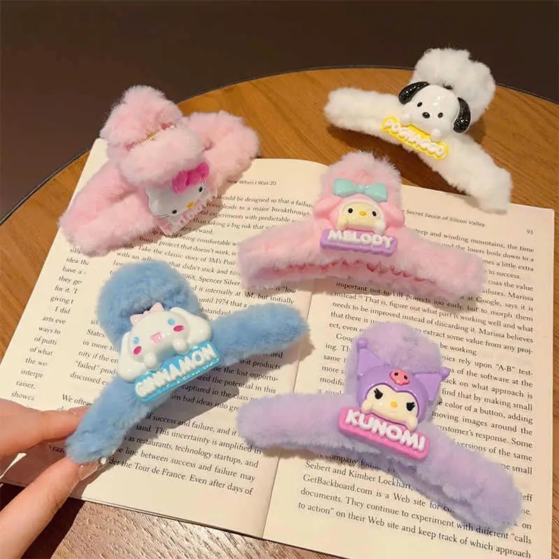 Sanrio Plush Hairpin for Girls Cute Clip Winter - Image 8
