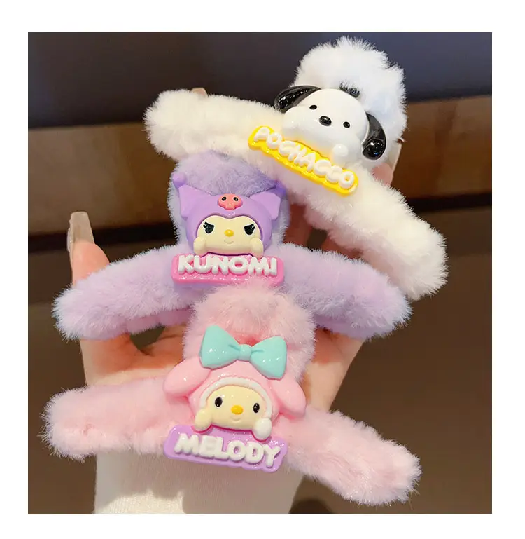 Sanrio Plush Hairpin for Girls Cute Clip Winter — feature 6