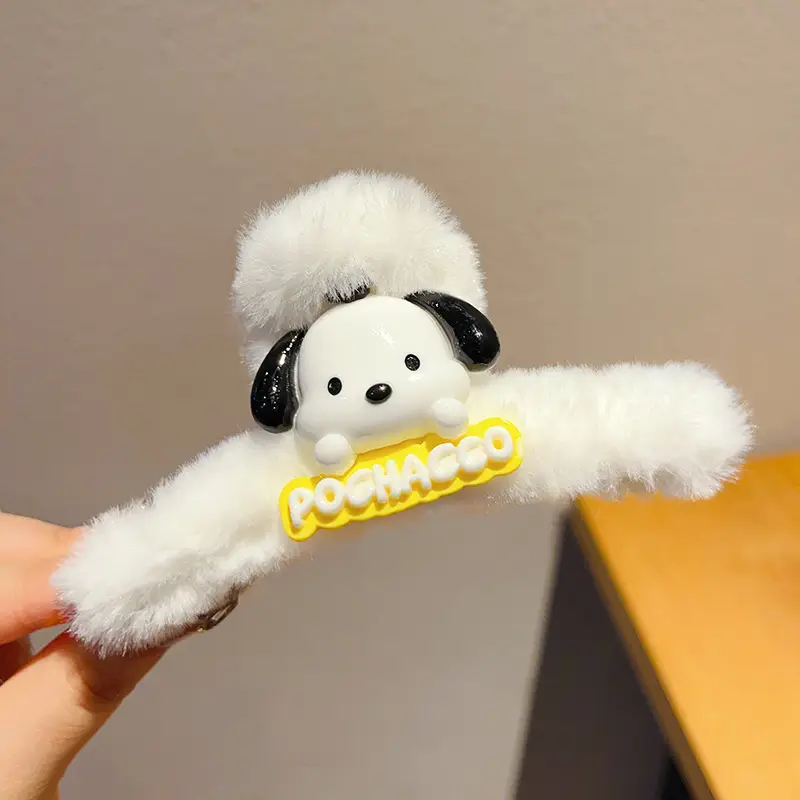 Sanrio Plush Hairpin for Girls Cute Clip Winter - Image 2