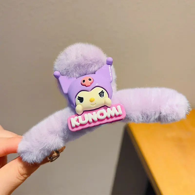 Sanrio Plush Hairpin for Girls Cute Clip Winter - Image 3