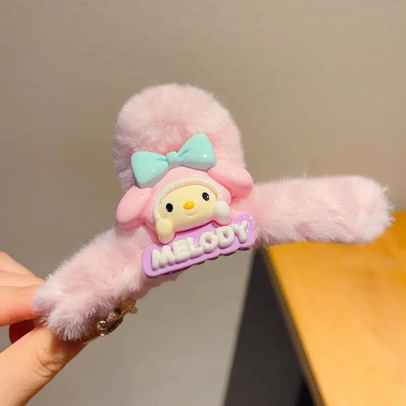 Sanrio Plush Hairpin for Girls Cute Clip Winter - Image 4