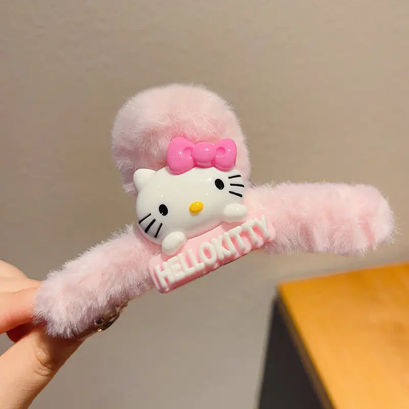 Sanrio Plush Hairpin for Girls Cute Clip Winter - Image 5