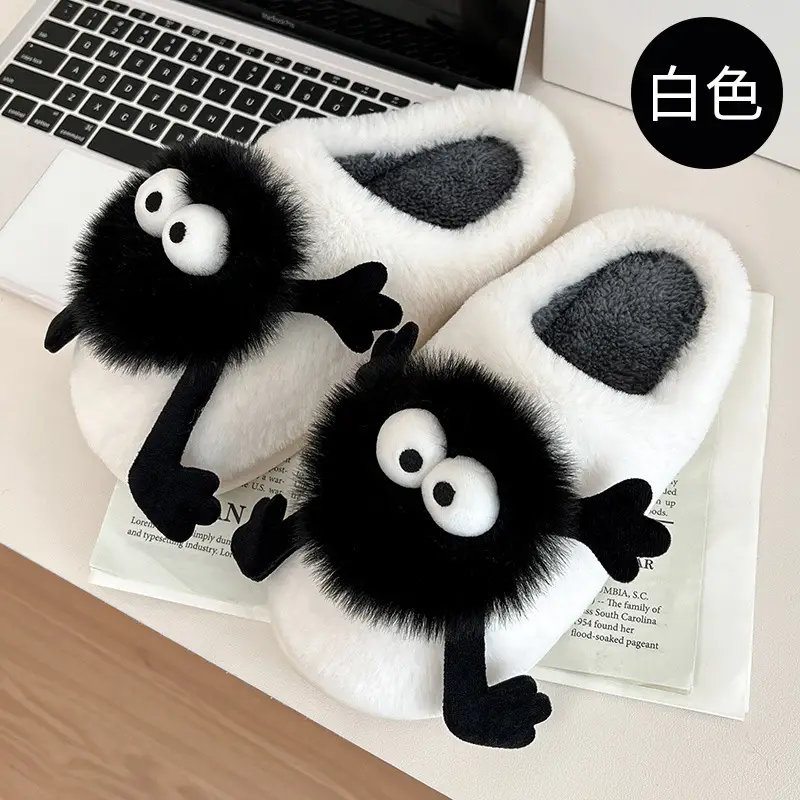 Women's Winter Home Cotton Slippers with Cute Bow, Plush and Warm, Cute Furry Slippers for Winter, Wholesale - Image 4