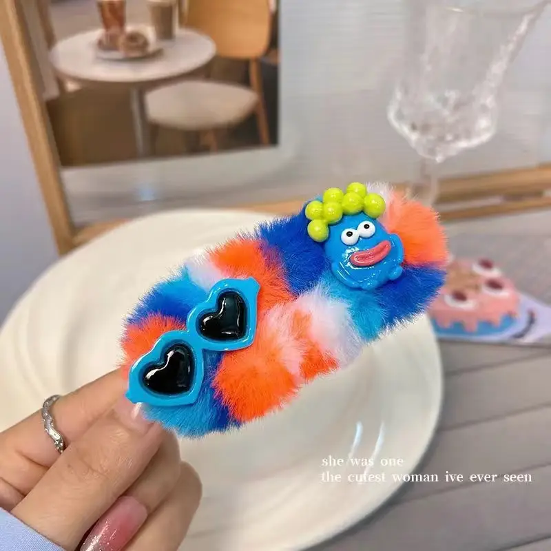 Plush Blue Yugui Hairpin for Girls - Image 14