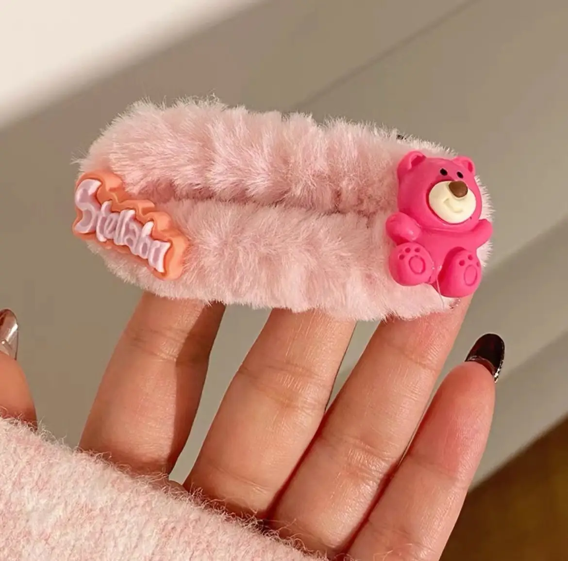 Plush Blue Yugui Hairpin for Girls - Image 3