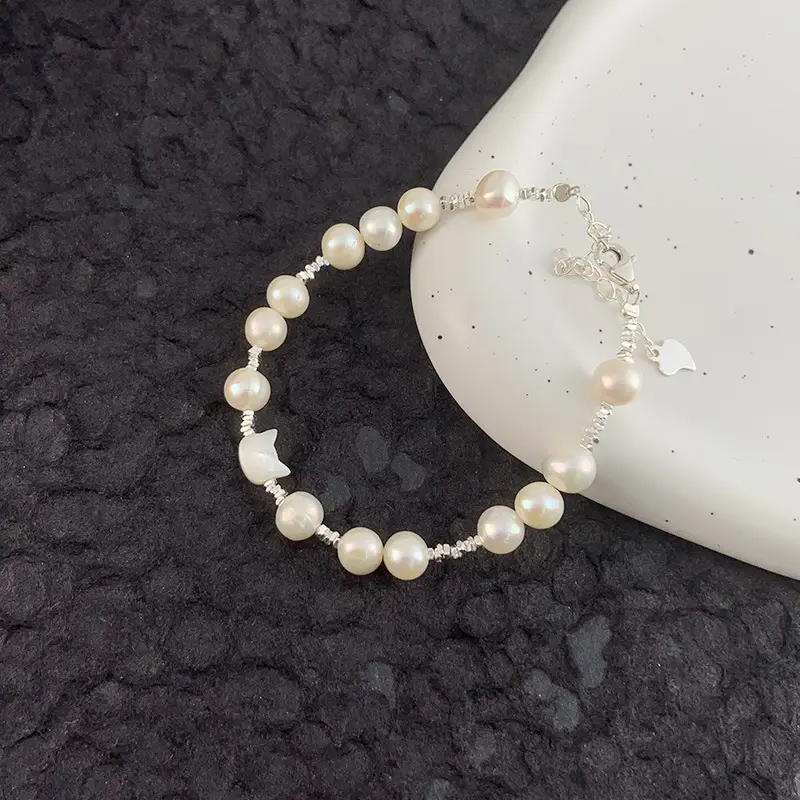 Elegant Natural Pearl Bracelet for Women Sterling Silver S925 - Image 4