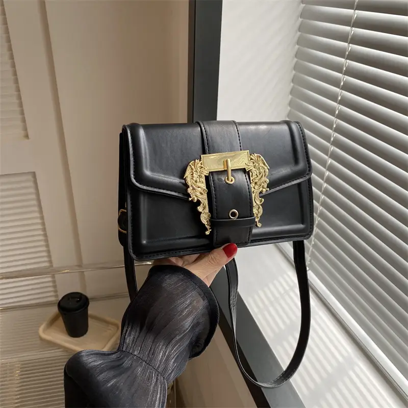 White Fashion Lock Square Shoulder Bag Women 2023 - Image 6