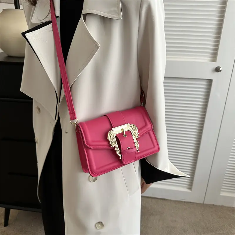 White Fashion Lock Square Shoulder Bag Women 2023 - Image 8