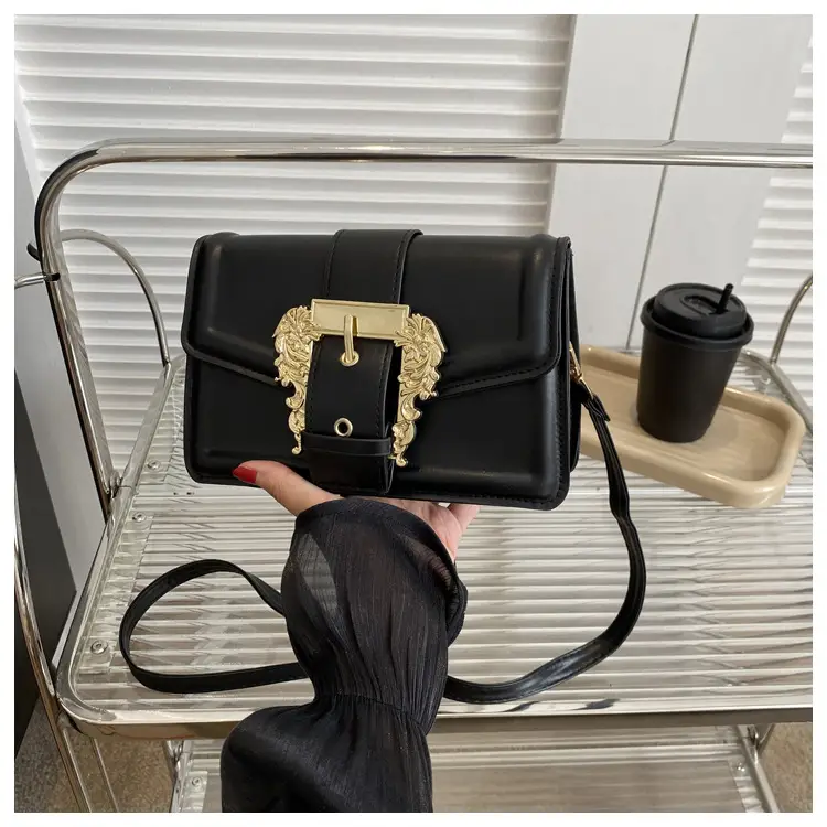 White Fashion Lock Square Shoulder Bag Women 2023 — feature 11
