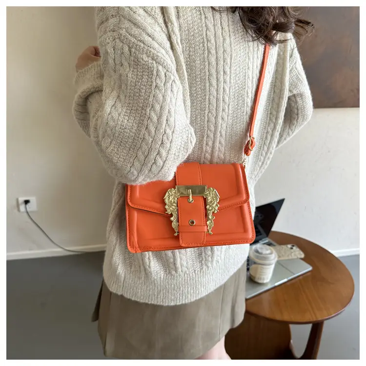 White Fashion Lock Square Shoulder Bag Women 2023 — feature 22