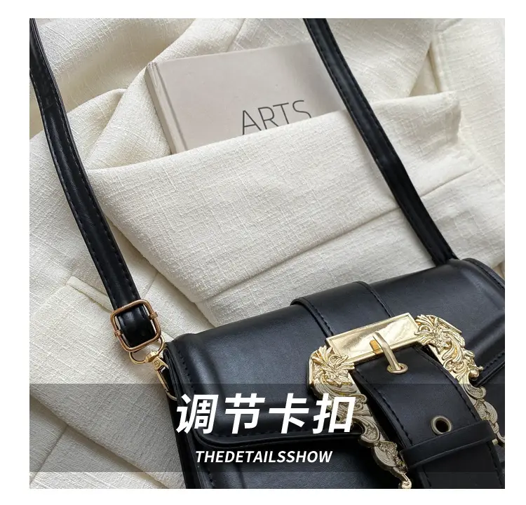 White Fashion Lock Square Shoulder Bag Women 2023 — feature 5