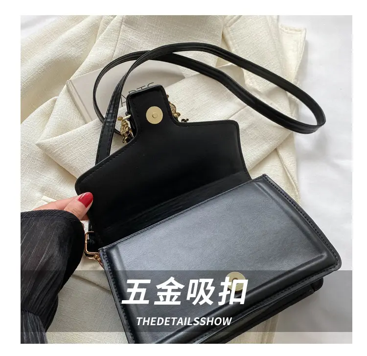 White Fashion Lock Square Shoulder Bag Women 2023 — feature 6