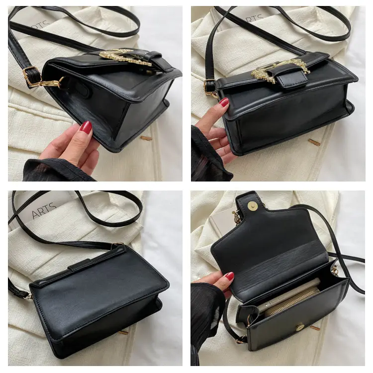White Fashion Lock Square Shoulder Bag Women 2023 — feature 8
