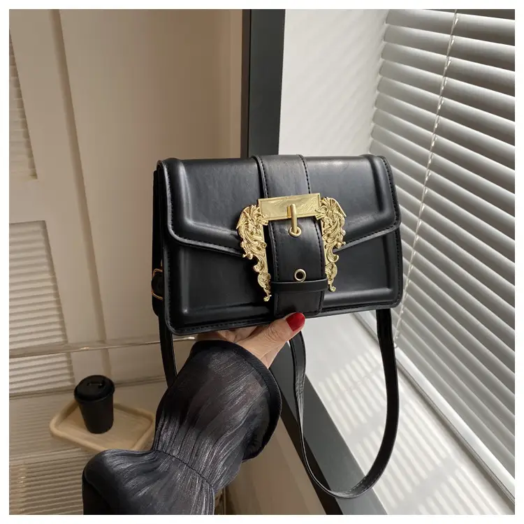 White Fashion Lock Square Shoulder Bag Women 2023 - Image 3