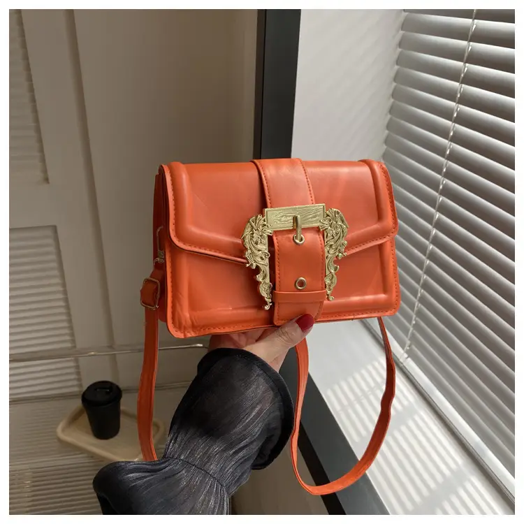 White Fashion Lock Square Shoulder Bag Women 2023 - Image 4