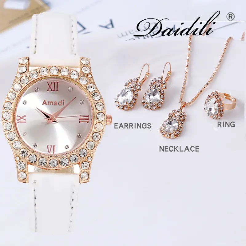Women's Green Diamond Watch & Jewelry Set — feature 16
