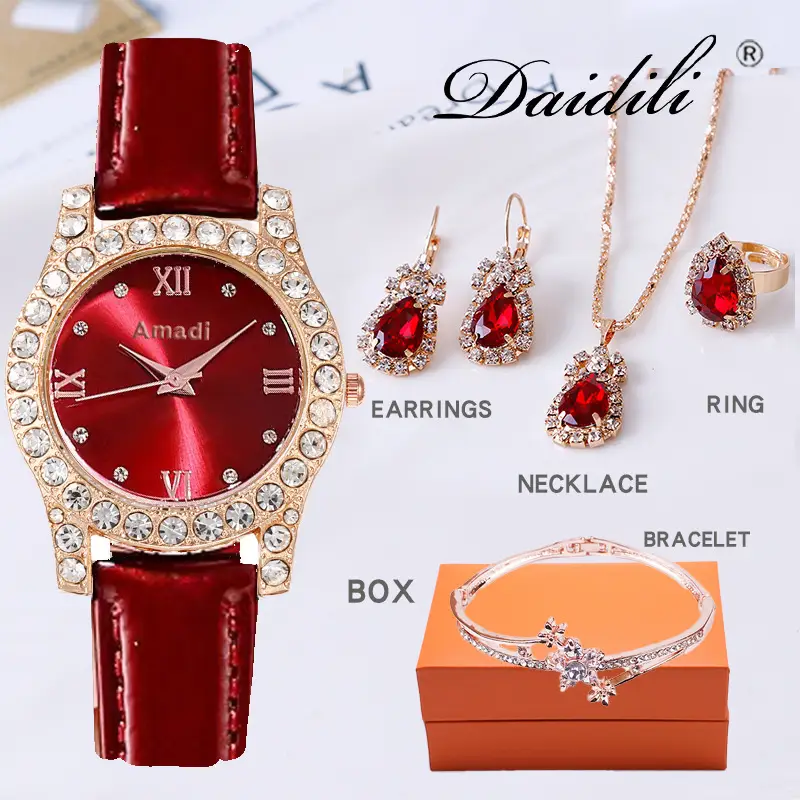 Women's Green Diamond Watch & Jewelry Set — feature 4