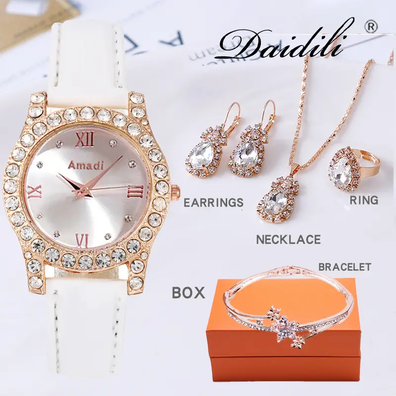 Women's Green Diamond Watch & Jewelry Set — feature 5
